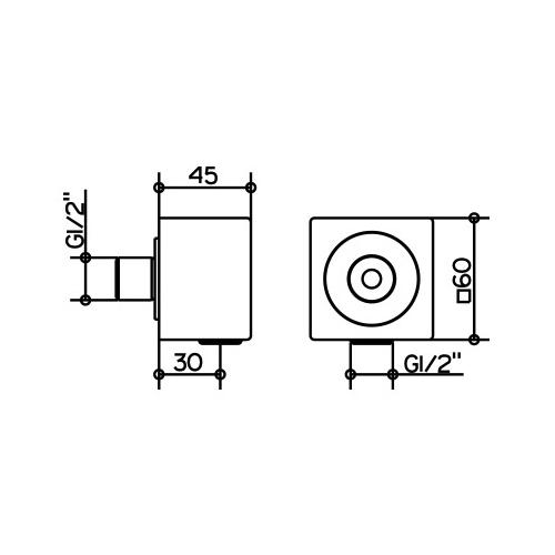 Keuco Edition 11 Wall Outlet for Shower Hose DN 15 51147 - Unbeatable Bathrooms