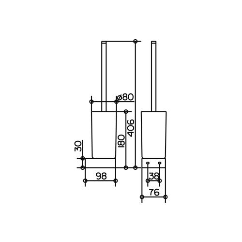 Keuco Edition 300 Toilet Brush Set 30064 - Unbeatable Bathrooms