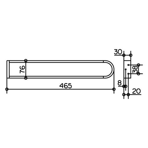 Keuco Edition 300 Towel Holder 30018 - Unbeatable Bathrooms