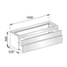 Keuco Edition 400 without Taphole 2 Drawers Vanity Unit 31573 - Unbeatable Bathrooms
