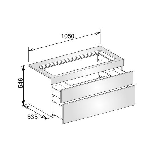 Keuco Edition 400 Vanity Unit Compatible with Washbasin 31150311000 - Unbeatable Bathrooms