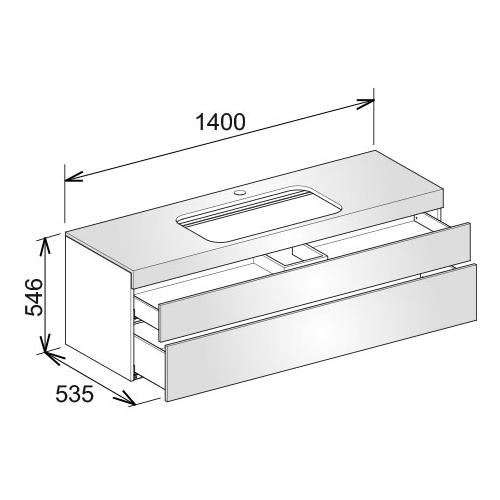 Keuco Edition 400 Vanity Unit Compatible with 3 Taphole Washbasin 31160311403 - Unbeatable Bathrooms