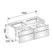Keuco Edition 400 Vanity Unit with Taphole 31575 Compatible with Washbasin 31160311403 - Unbeatable Bathrooms