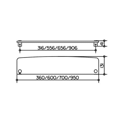 Keuco Elegance Crystal Glass Shelf 11610 - Unbeatable Bathrooms