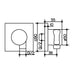 Keuco Ixmo Wall Outlet for Shower Hose with Hand Shower Bracket 59592 - Unbeatable Bathrooms