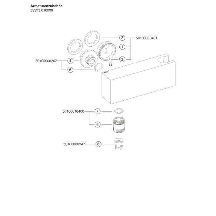 Keuco Metime_Spa Wall Outlet for Shower Hose DN 20 59993 - Unbeatable Bathrooms