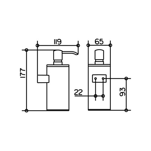 Keuco Plan Lotion Dispenser 14953 - Unbeatable Bathrooms