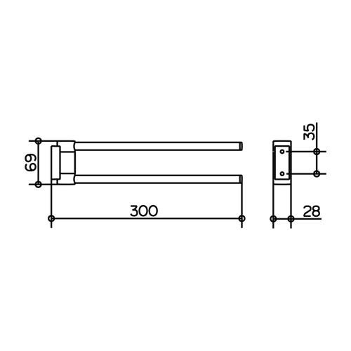 Keuco Plan Towel Holder 14919 - Unbeatable Bathrooms