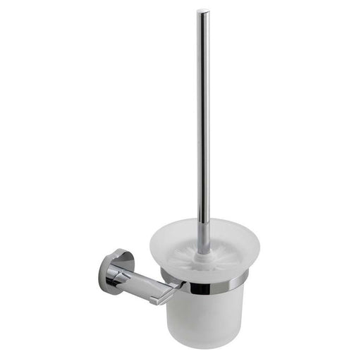 Vado Toilet Brush & Frosted Glass Holder - Unbeatable Bathrooms