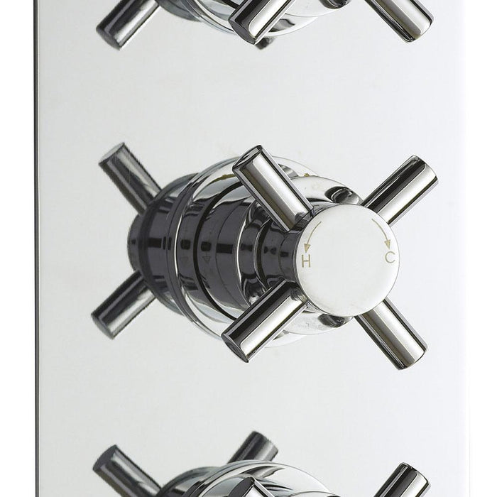 Hudson Reed Kristal Triple Thermostatic Shower Valve - Unbeatable Bathrooms
