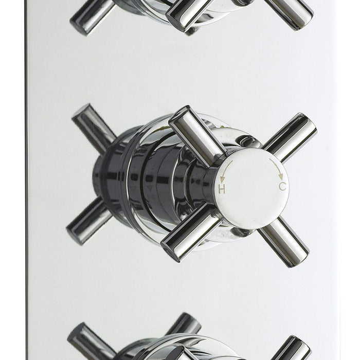 Hudson Reed Kristal Triple Thermostatic Shower Valve - Unbeatable Bathrooms