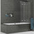 Kudos Inspire Four Panel In-Fold Bath Screen - Unbeatable Bathrooms