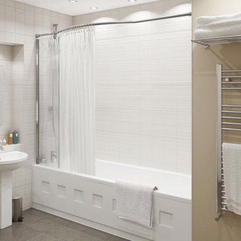 Kudos Inspire Over Bath Shower Rail & Panel - Unbeatable Bathrooms