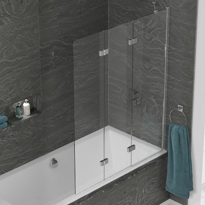 Kudos Inspire Three Panel In-Fold Bath Screen - Unbeatable Bathrooms