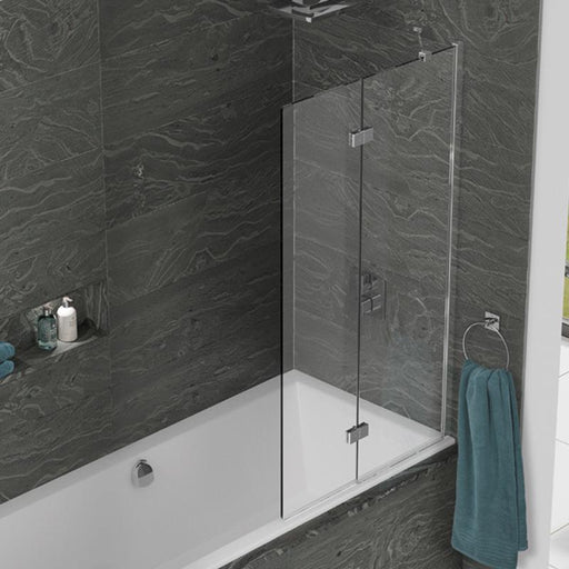 Kudos Inspire Two Panel In-Fold Bath Screen - Unbeatable Bathrooms
