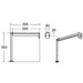 Armitage Shanks Leg 350Mm Stainless Steel with 355mm Screw To Wall Aluminium Alloy Bearer, 305mm Stud (Pair) - Unbeatable Bathrooms
