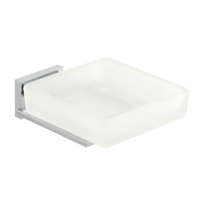 Vado Level Frosted Glass Wall Mounted Soap Dish & Holder - Unbeatable Bathrooms