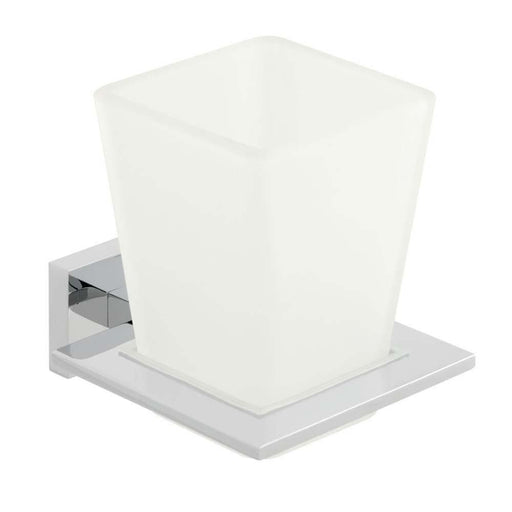 Vado Level Frosted Wall Mounted Glass Tumbler & Holder - Unbeatable Bathrooms