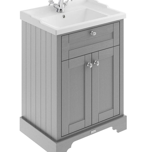 Hudson Reed Old London Vanity Unit - Floor Standing 1 Drawer & 2 Door Unit with Basin - Unbeatable Bathrooms