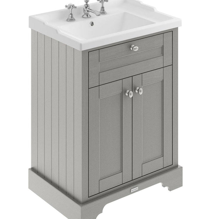 Hudson Reed Old London Vanity Unit - Floor Standing 1 Drawer & 2 Door Unit with Basin - Unbeatable Bathrooms