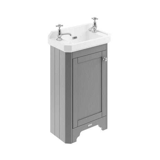 Hudson Reed Old London 515mm Cloakroom Vanity Unit - Floor Standing 1 Door Unit with Basin - Unbeatable Bathrooms