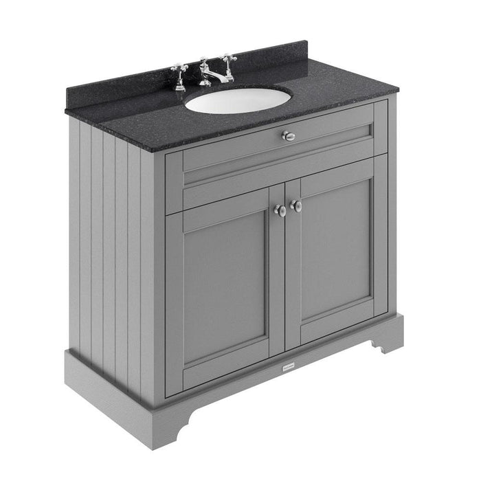 Hudson Reed Old London Vanity Unit with Marble Top - Floor Standing Unit - Unbeatable Bathrooms