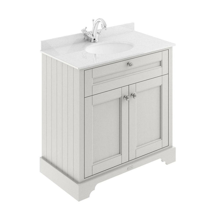 Hudson Reed Old London Vanity Unit with Marble Top - Floor Standing Unit - Unbeatable Bathrooms