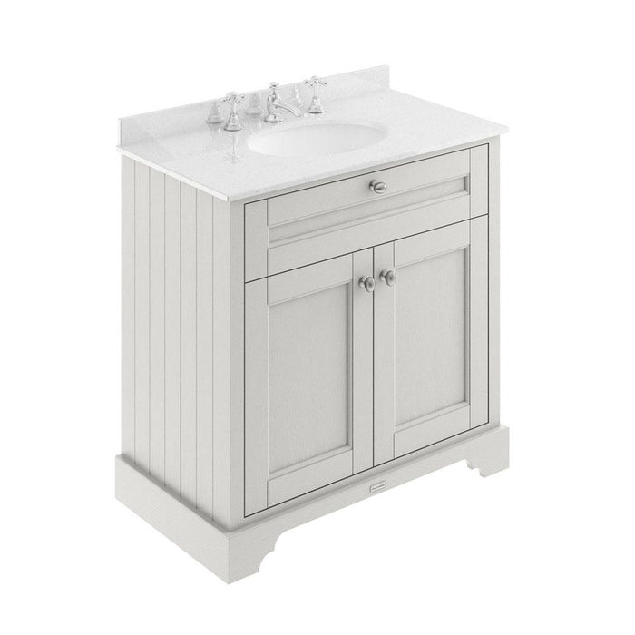 Hudson Reed Old London Vanity Unit with Marble Top - Floor Standing Unit - Unbeatable Bathrooms