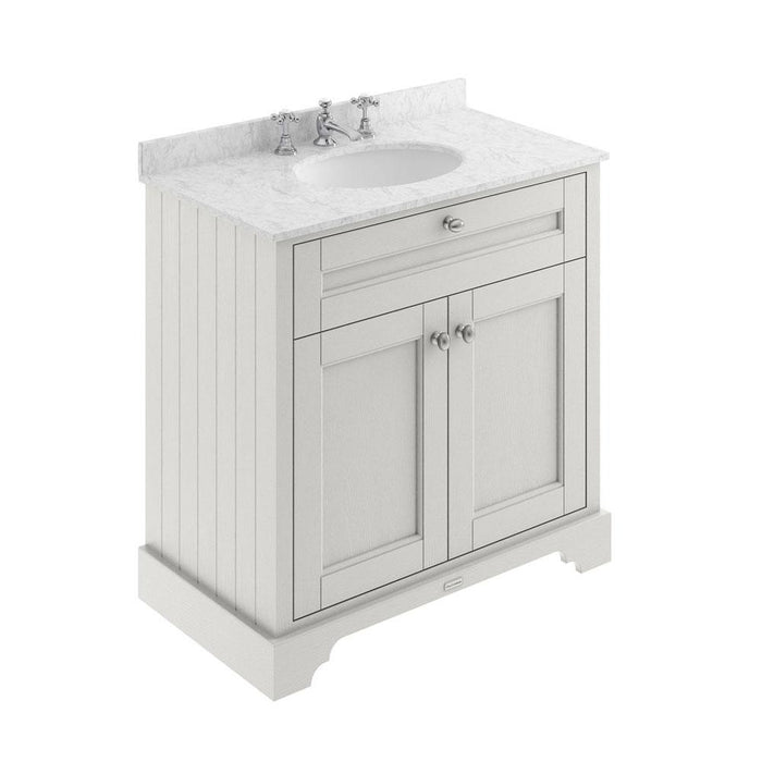 Hudson Reed Old London Vanity Unit with Marble Top - Floor Standing Unit - Unbeatable Bathrooms