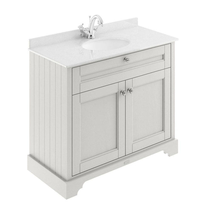 Hudson Reed Old London Vanity Unit with Marble Top - Floor Standing Unit - Unbeatable Bathrooms