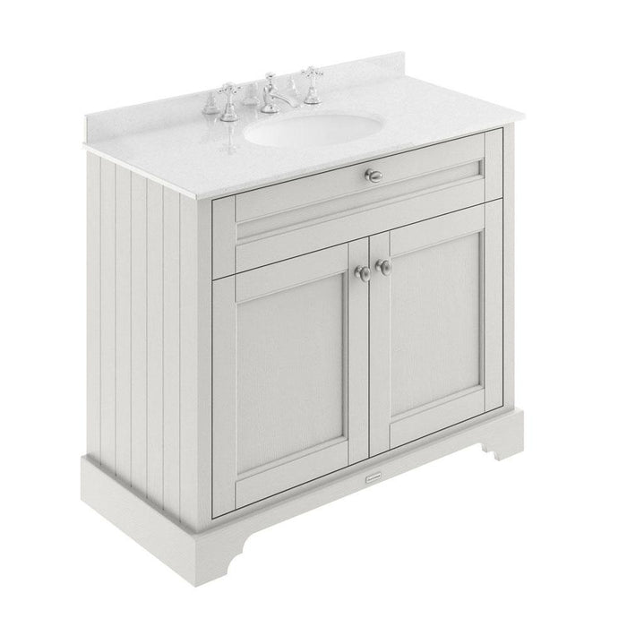 Hudson Reed Old London Vanity Unit with Marble Top - Floor Standing Unit - Unbeatable Bathrooms