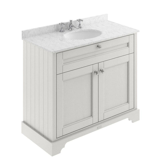 Hudson Reed Old London Vanity Unit with Marble Top - Floor Standing Unit - Unbeatable Bathrooms