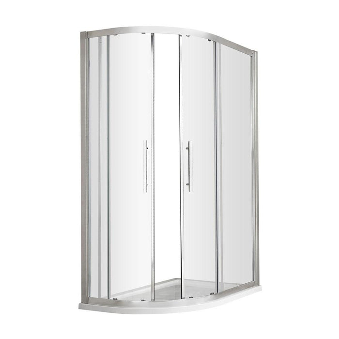 Hudson Reed Apex Offset Quadrant Shower Enclosure with 2 Sliding Doors & Tray - Unbeatable Bathrooms