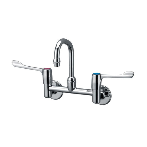 Armitage Shanks Markwik -1/2inch Wall Mounted Mixer, Concealed Inlets with 125mm Projection Single Flow Swivel Nozzle, Anti Splash Outlet, 150mm Levers - Unbeatable Bathrooms