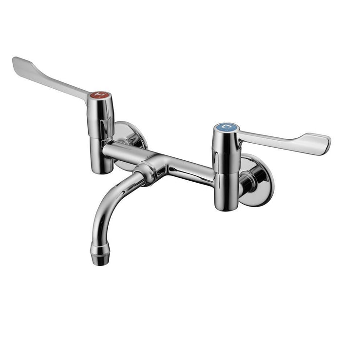 Armitage Shanks Markwik -1/2inch Wall Mounted Mixer with Single Flow Horizontal Nozzle, Anti Splash Outlet, 150mm Levers, Concealed Inlets - Unbeatable Bathrooms