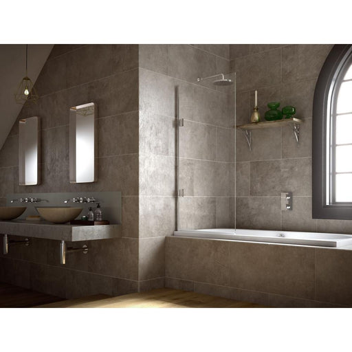 Matki 10mm Silver Clear Single Bath Screen with Glass Guard Easy Clean Protection - Unbeatable Bathrooms