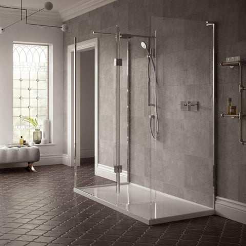 Matki Boutique Rectangle Wet Room Shower Enclosure with 3 Panels & Integrated Tray - Unbeatable Bathrooms