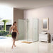 Matki Boutique Walk-In for Corner with Side Panel and Integrated Tray - Unbeatable Bathrooms