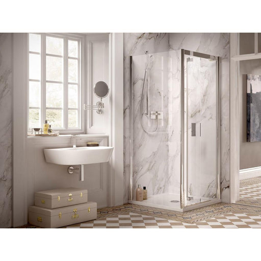 Matki Colonade Infold Door for Corner with Glass Guard - Unbeatable Bathrooms