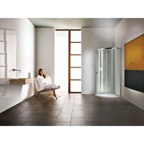 Matki Radiance Curved Corner with Integrated Shower Tray and Glass Guard - Unbeatable Bathrooms