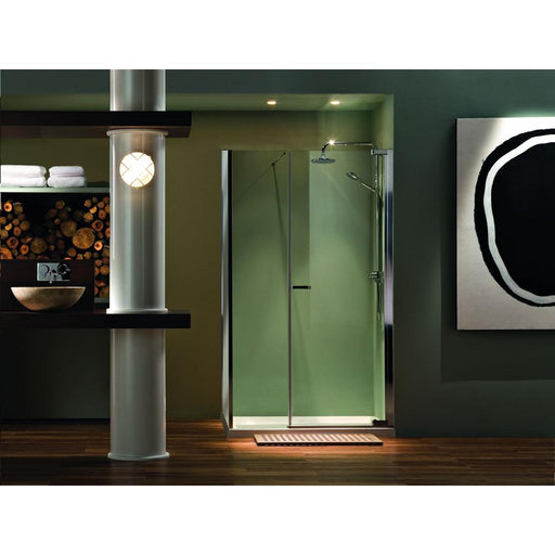 Matki Radiance Inline Corner Pivot Door with Glass Guard - Unbeatable Bathrooms