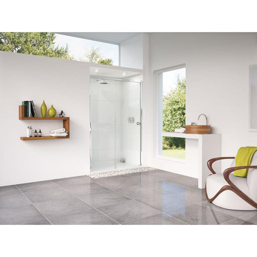 Matki Radiance Straight Sliding Door with Slimline Shower Tray and Glass Guard - Unbeatable Bathrooms