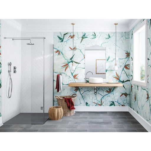 Matki Wet Room Hinge Panel with Glass Guard - Unbeatable Bathrooms
