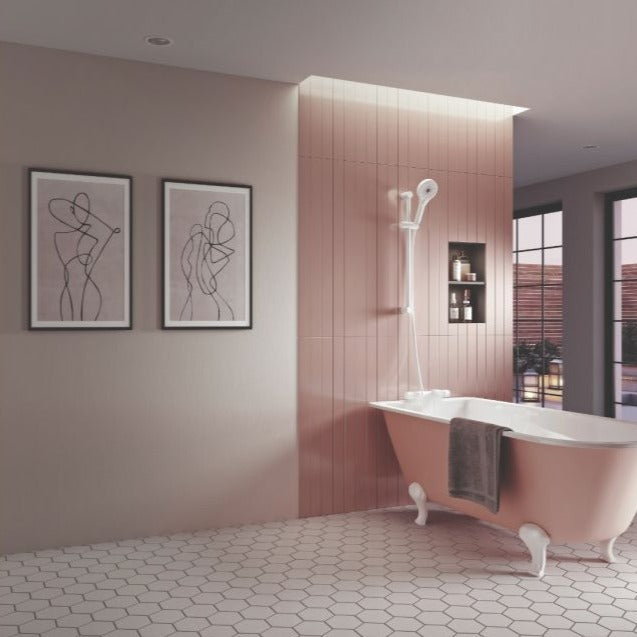 Aqualisa Midas 220 Thermostatic Bath & Shower Mixer - Matt White - Unbeatable Bathrooms