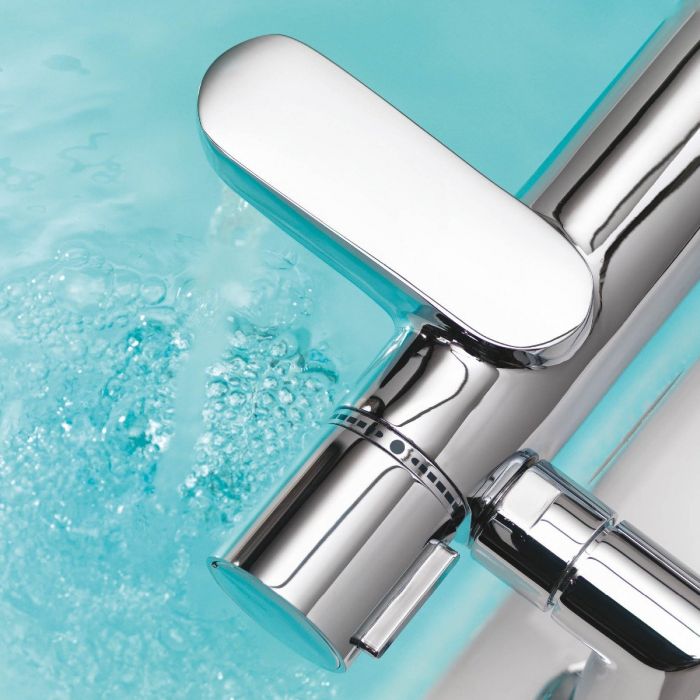 Aqualisa Midas 220 Thermostatic Bath & Shower Mixer - Chrome - Unbeatable Bathrooms