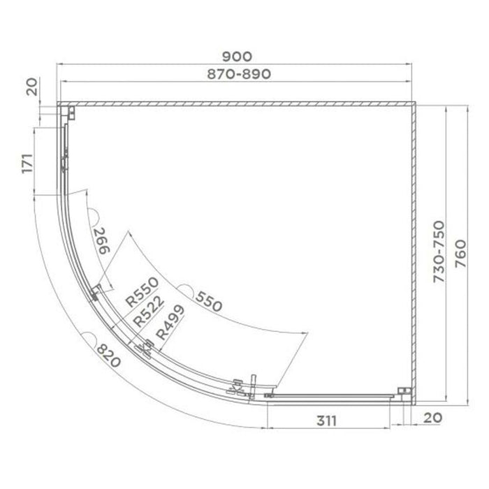 Tissino Klas Offset Quadrant - Unbeatable Bathrooms
