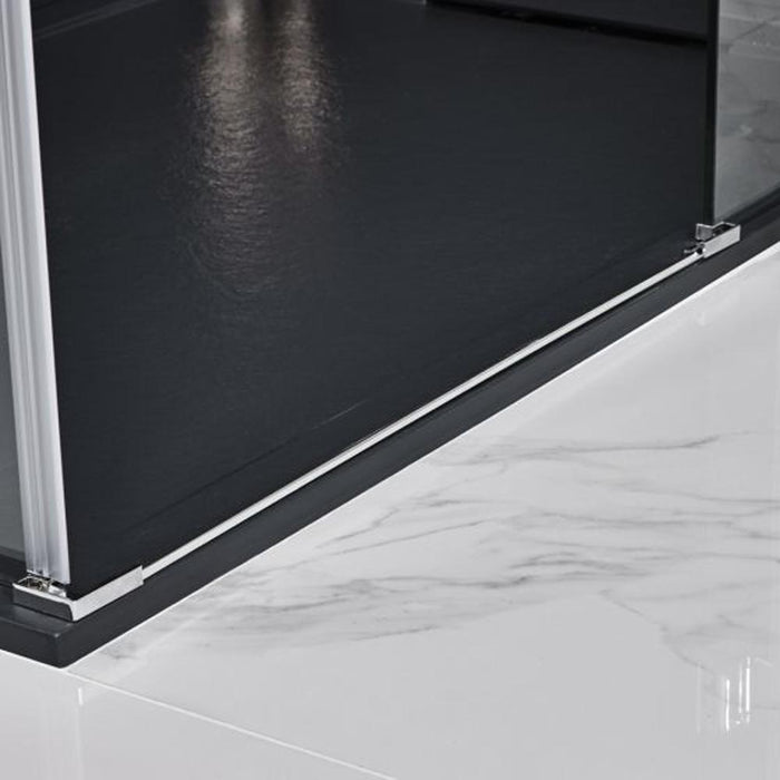 Tissino Lugano Frameless Hinged Door & In-Line Panel - Unbeatable Bathrooms