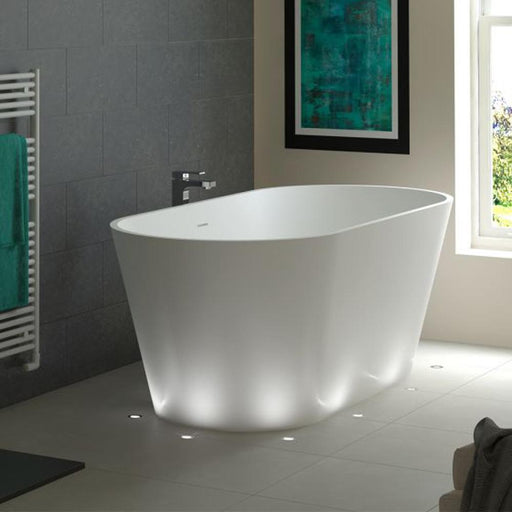 Tissino Angelo Stone 1700 x 800mm Freestanding Bath - Matt White - Unbeatable Bathrooms