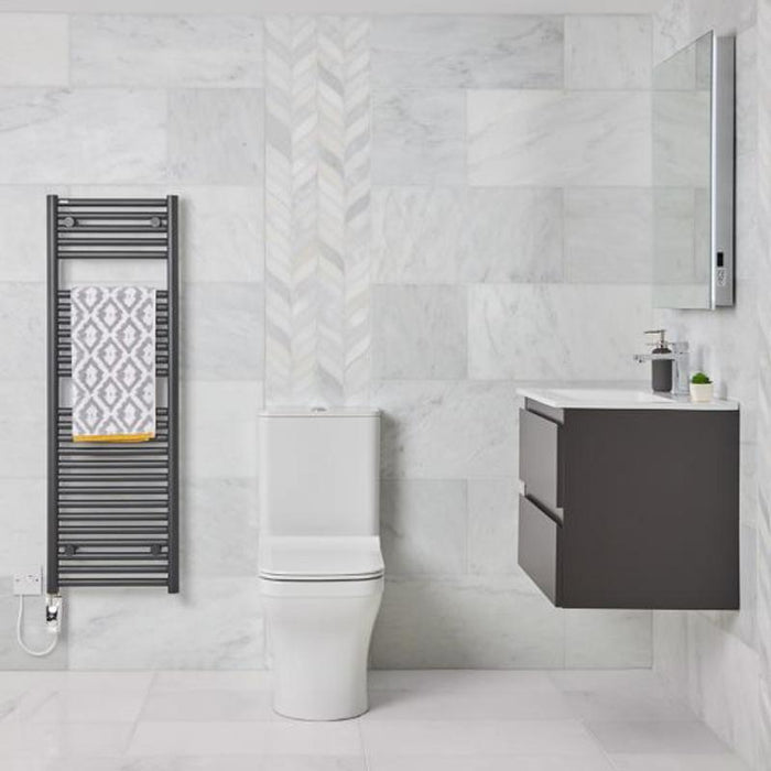 Tissino Savuto Rimless Close Coupled Toilet (Closed Back) - Unbeatable Bathrooms