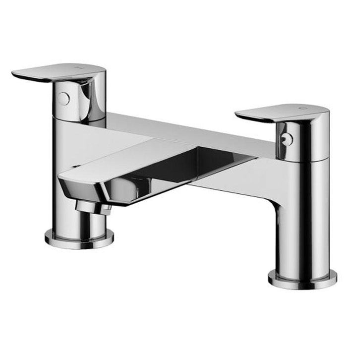 Tissino Pacato Deck Mounted Bath Filler - Chrome - Unbeatable Bathrooms